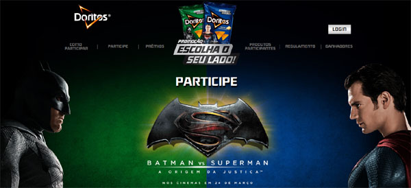 Site Doritos Superman Batman capa