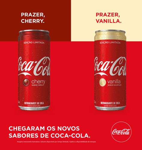 Novos sabores de Coca Cola no Brasil