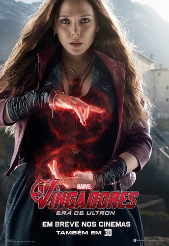 Vingadores Era de Ultron pôster individual Feiticeira Escarlate