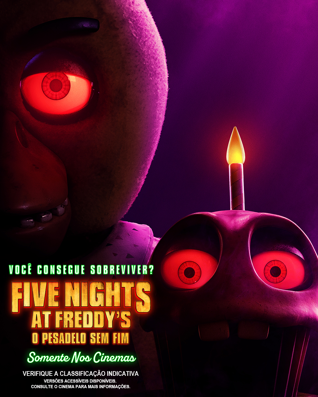 Confira os pôsteres individuais de “Five Nights At Freddy's – O Pesadelo  Sem Fim”